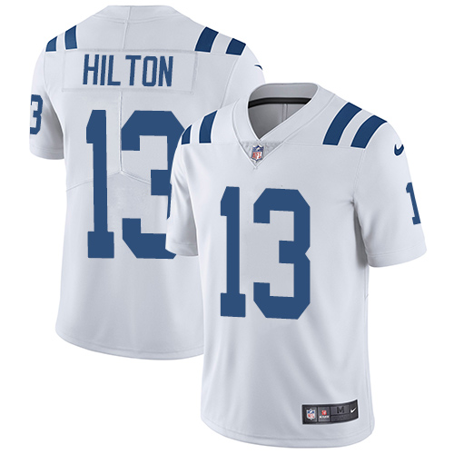 2019 men Indianapolis Colts 13 Hilton white Nike Vapor Untouchable Limited NFL Jersey